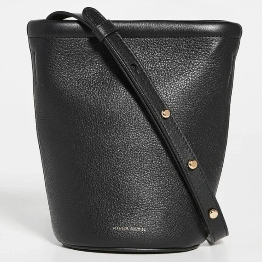 Mansur Gavriel Zip Bucket Bag in Black